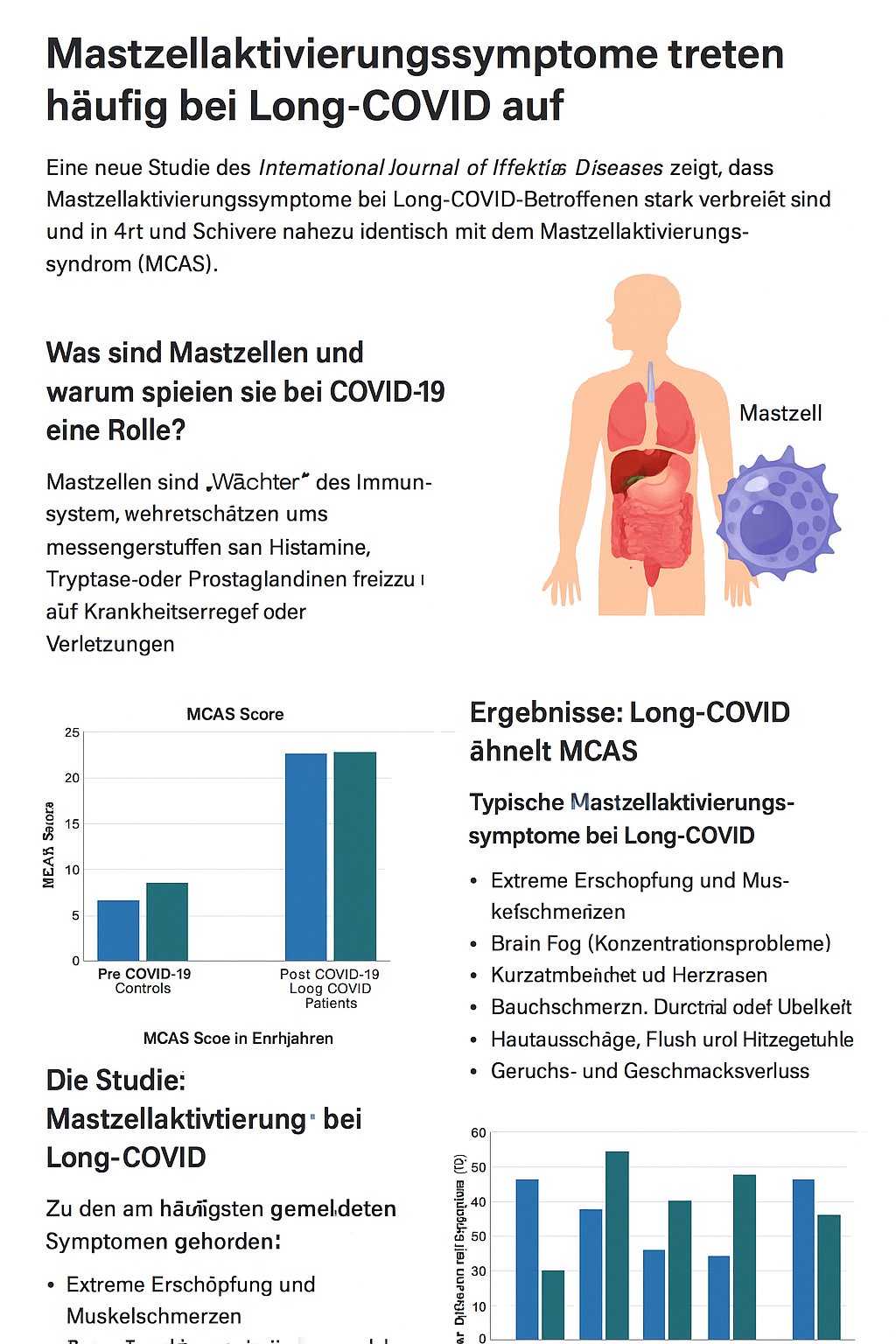 Mastzellaktivierung bei Long COVID: Neue Studie zeigt überraschende Parallelen zu Mastzellaktivierungssyndrom (MCAS)