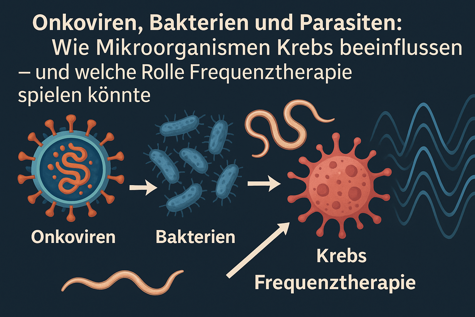 Onkoviren, Bakterien und Parasiten: Wie Mikroorganismen Krebs beeinflussen – und welche Rolle Frequenztherapie spielen könnte